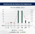 Importación de productos forestales del mes de septiembre de 2023