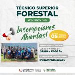 INFONA convoca a interesados a admisión para carrera de Técnico Superior Forestal 2024
