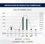 Importación de productos forestales del mes de diciembre de 2023