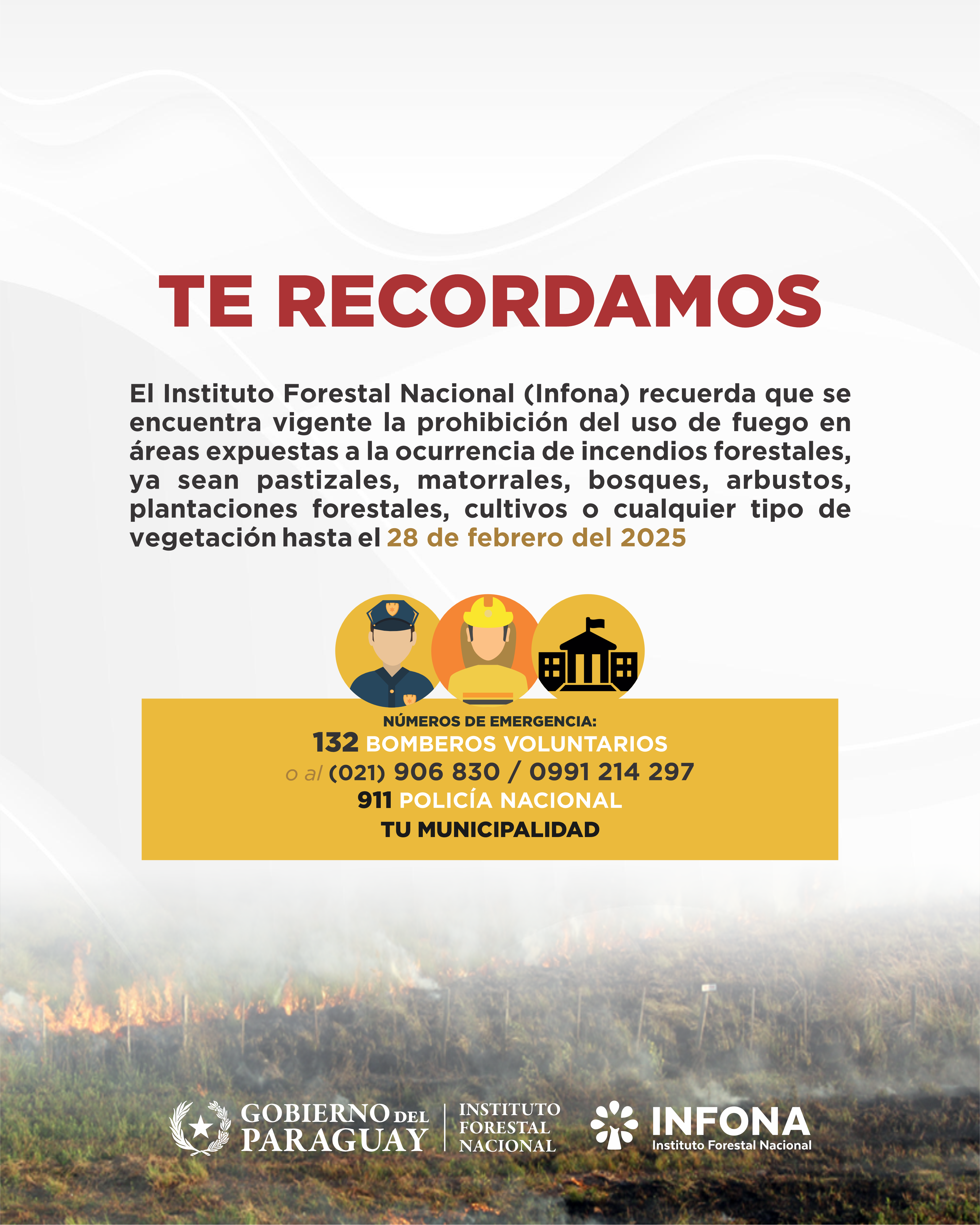 vigencia de prohibición de quema