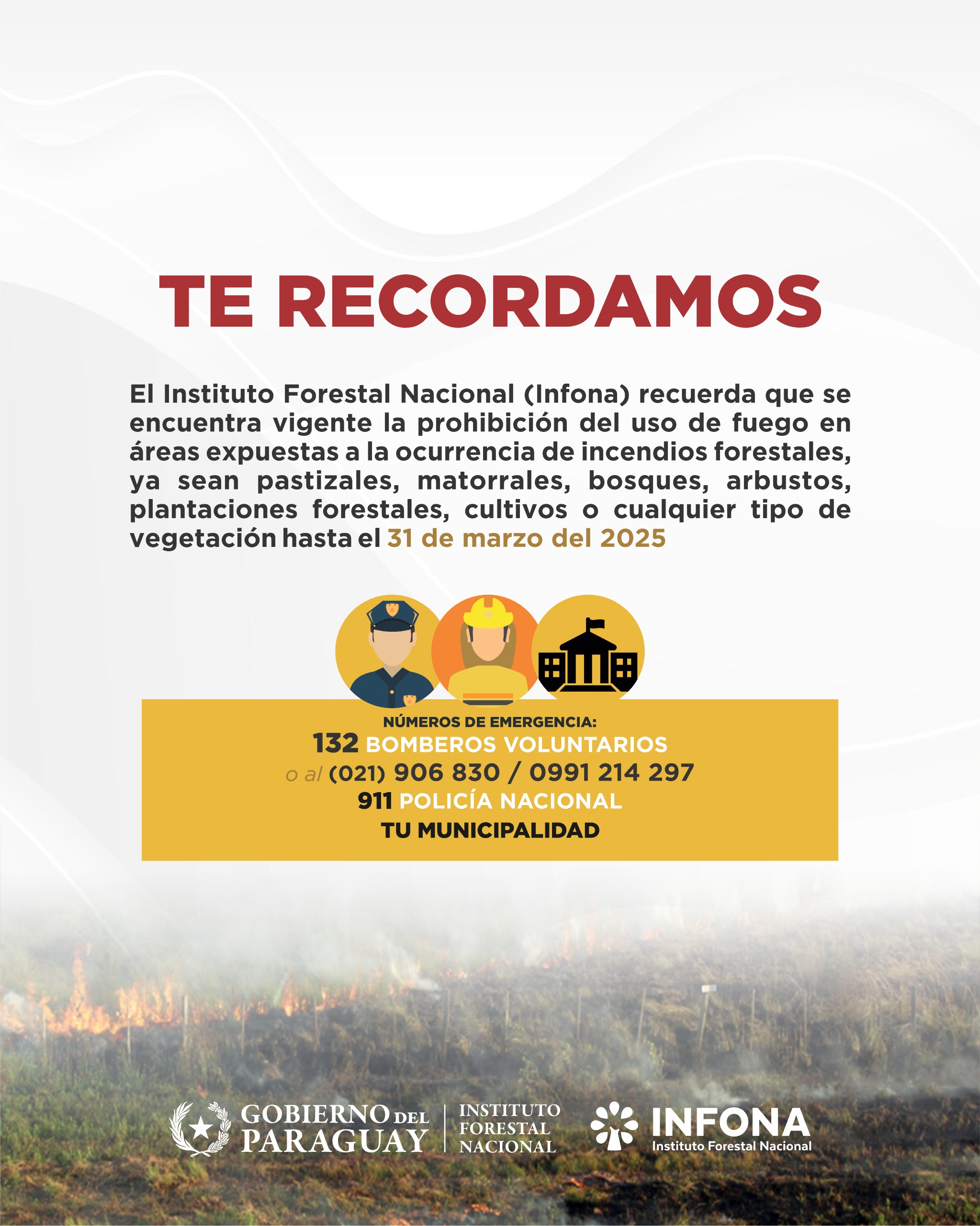 extensión prohibición de quema