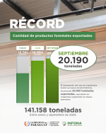 Las exportaciones forestales consolidan su crecimiento con récord de exportaciones en septiembre 2025